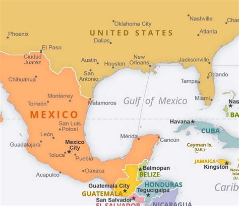 Gulf of Mexico political map - Ontheworldmap.com