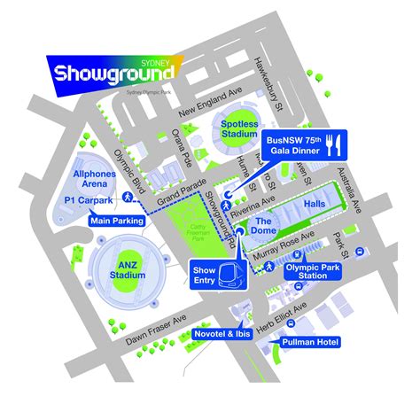 Sydney showground map - The Dome Sydney map (Australia)