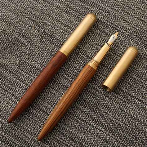 Luxury Wood Fountain Pen Ink Pen Nib 0.7mm Students Calligraphy Pen For ...