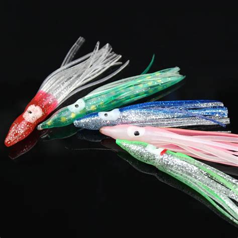 Fishing lure soft bait 5pcs/lot 8cm squid jig squid fishing lures ...