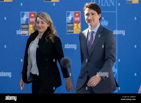 Madrid, Spain, June 30, 2022, Canadian Minister for Foreign Affairs Melanie Joly, Canada's Prime ...