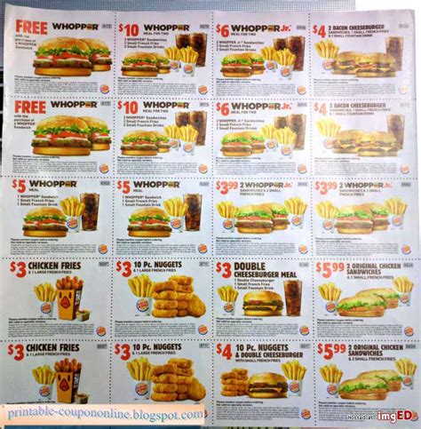 Printable Coupons 2021: Burger King Coupons