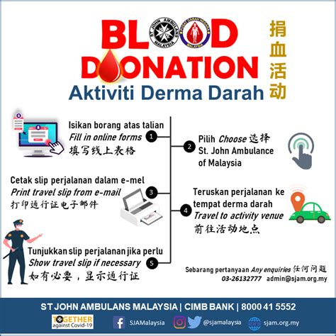 SJAM COVID19 Initiatives – Blood Donation Activities – St. John Ambulance of Malaysia