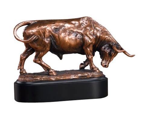 Charging Stock Market Bull Statue - Bronze Finish : Amazon.in: Home ...