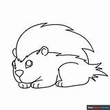 Cartoon Porcupine Coloring Pages sketch template