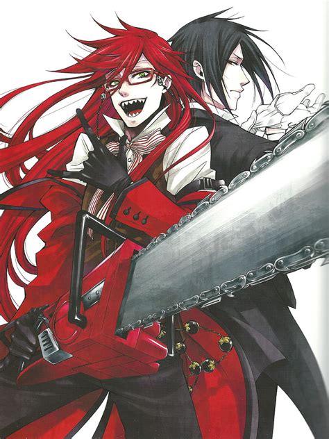 Grell and Sebastian, black butler, grell sutcliff, sebastian michaelis, HD phone wallpaper | Peakpx