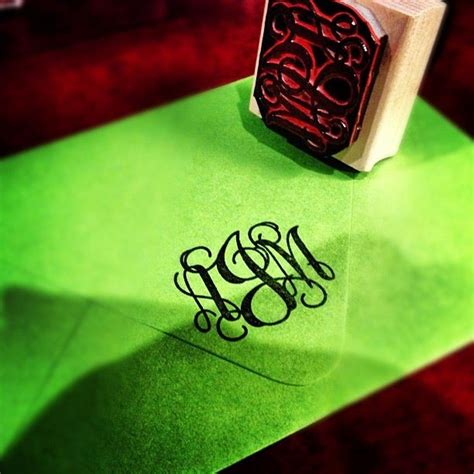 Monogram Stamp | Personalized Gift | Custom Rubber Stamp