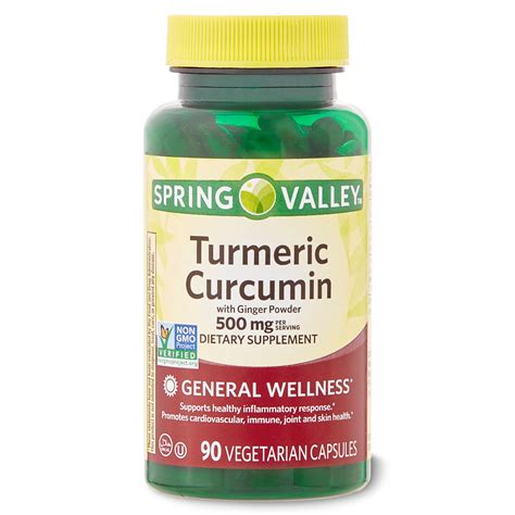 Spring Valley Turmeric Curcumin with Ginger Powder General Wellness ...