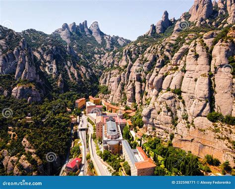 The Aerial View of Santa Maria De Montserrat, an Abbey of the Order of ...