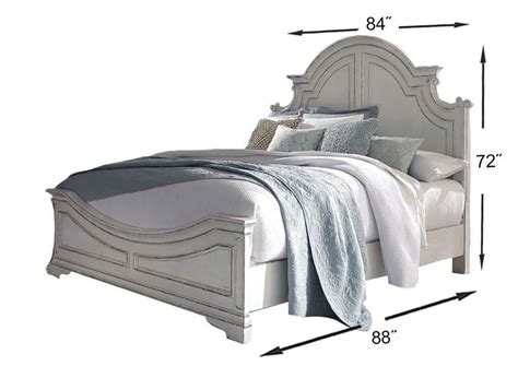 Magnolia Manor King Size Panel Bed - White | Home Furniture