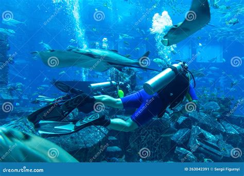 Aquarium in Hotel Atlantis in Duba Editorial Photo - Image of atlantis ...