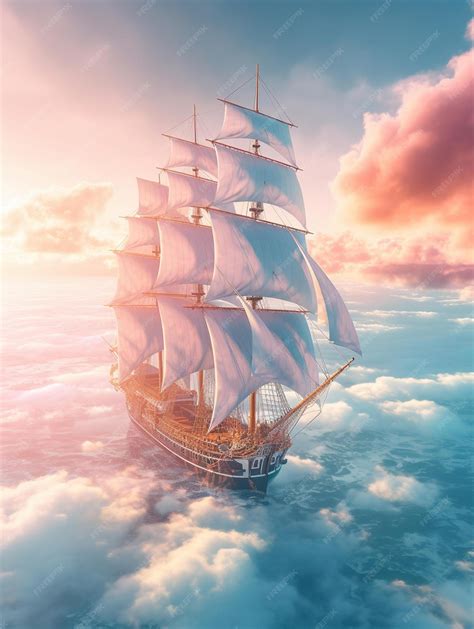 Premium AI Image | magic ship fantasy concept art