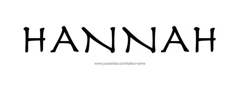 Hannah Name Tattoo Designs