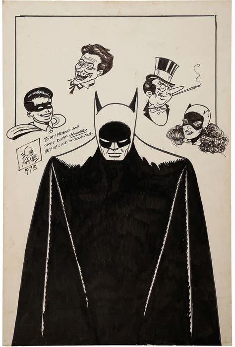 BOB KANE - Batman Specialty Drawing (1973) - item by comics.ha | Comic illustration, Comic art, Art