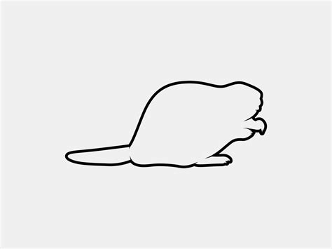 beaver outline vector silhouette 11139085 Vector Art at Vecteezy