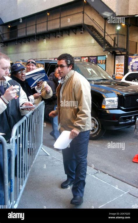 New York, NY, USA - February 11, 2004. Adam Sandler arrives at the ...