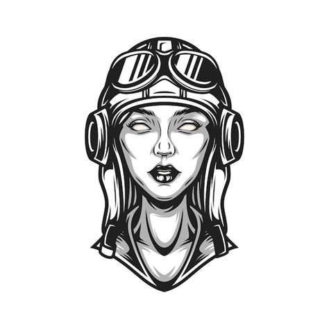 Premium Vector | Women head mascot logo design