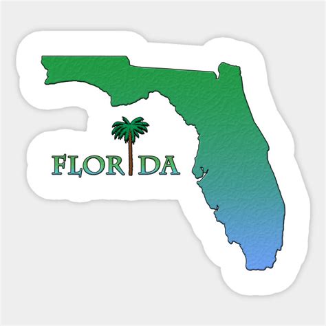 Florida State Outline - Florida - Sticker | TeePublic