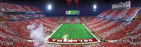 Oklahoma Sooners NCAA Stadium Panoramics End View, 1000 Pieces, MasterPieces | Puzzle Warehouse