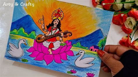 Vasant Panchami Drawing / Easy Basant Panchami Drawing Step By Step ...