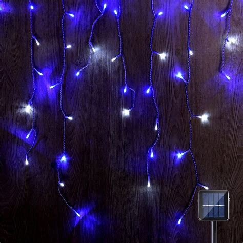 Buy 480 Solar LED Icicle Lights - Blue and White in Australia | Real Christmas Trees