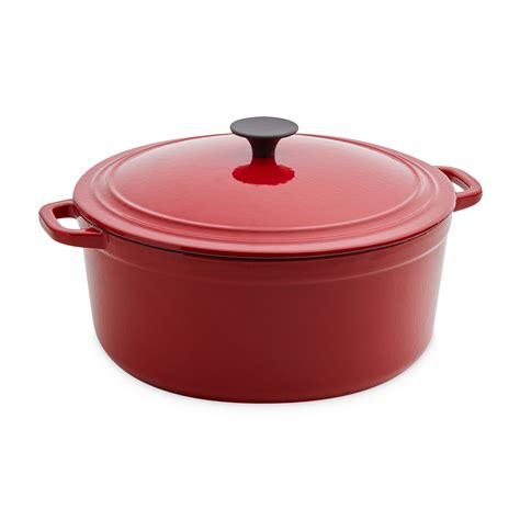 Cast Iron Red Round Casserole Dish 6.5L - Home Store + More