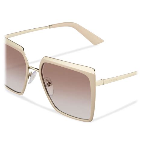 Prada - Prada Cinéma - Square Sunglasses - Pink Pale Gold - Prada ...