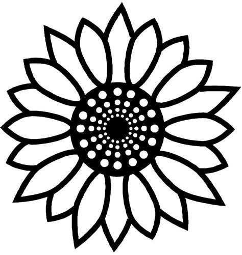 large sunflower coloring page - Clip Art Library