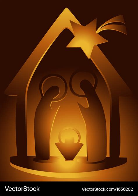 Nativity scene Royalty Free Vector Image - VectorStock