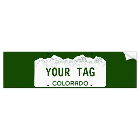 Custom Colorado License Plate Bumper Sticker | Zazzle.com in 2021 | Bumper stickers, Bumpers, Custom