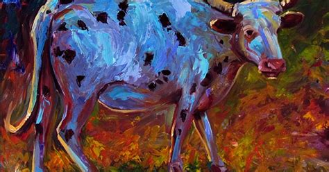 Where ART Lives Gallery Artists Group Blog: Original Texas Longhorn Palette Knife Western Animal ...