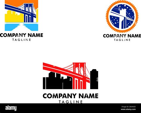 Set of Brooklyn Bridge logo Stock Vector Image & Art - Alamy