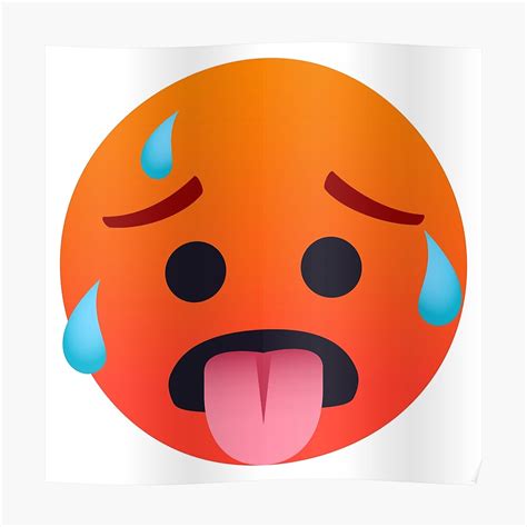 "JoyPixels™ Hot Face Emoji" Poster by joypixels | Redbubble