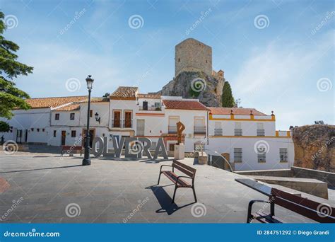 Olvera City Sign and Olvera Castle - Olvera, Andalusia, Spain Editorial Photography - Image of ...