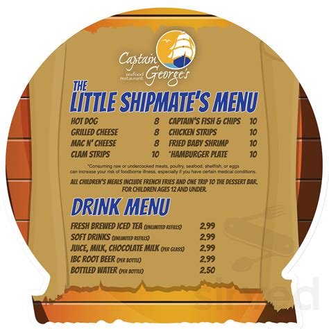 Captain George's Seafood Restaurant menu in Kill Devil Hills, North ...