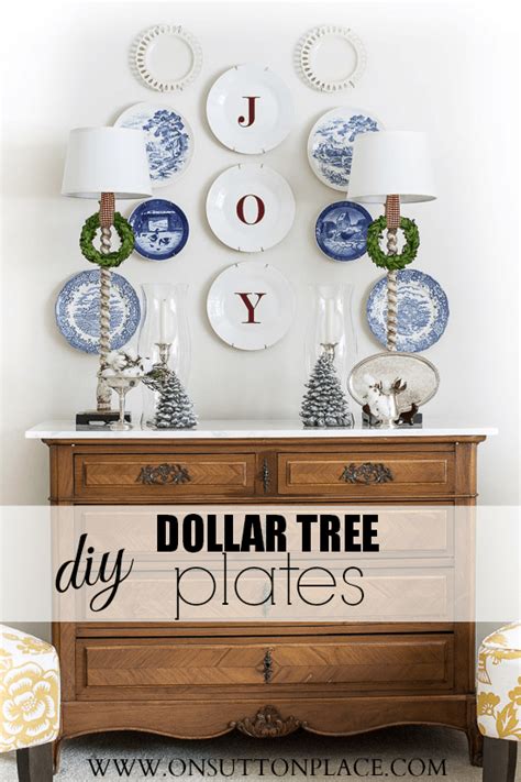 DIY Dollar Tree JOY Plates - On Sutton Place