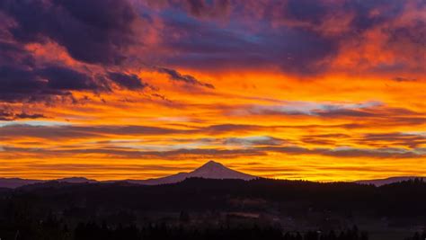 Landscape of Mount Hood at Sunrise in Oregon image - Free stock photo ...