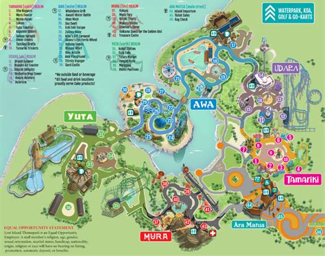 Lost Island Waterpark Map and Brochure (2022 - 2023) | ThemeParkBrochures.net