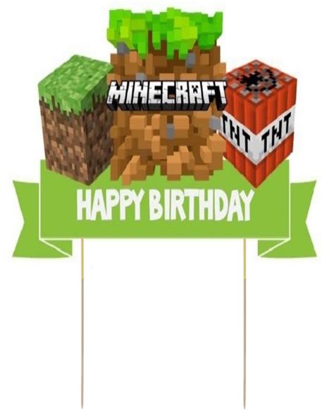 Minecraft Cake Topper Printable Png