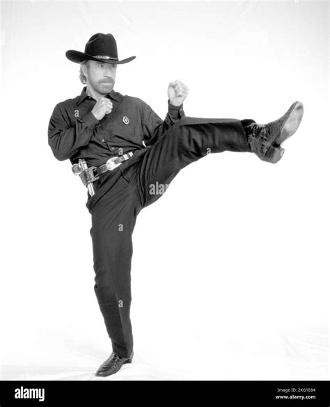 Chuck norris walker texas ranger Black and White Stock Photos & Images ...