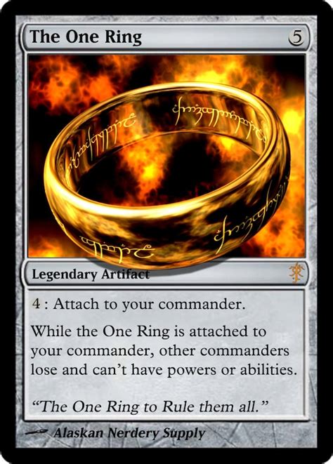 Items similar to Magic the Gathering Custom Foil Card: The One Ring on Etsy