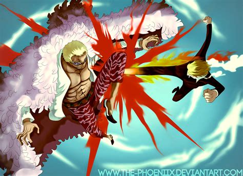 Sanji vs Doflamingo by Donquixot on DeviantArt