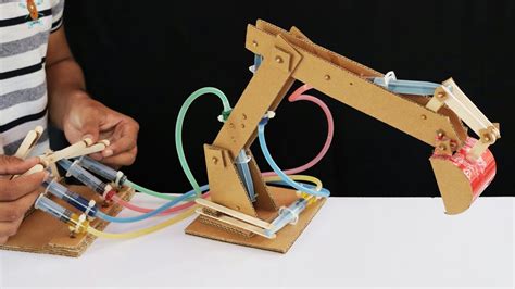 How to Make Hydraulic JCB From Cardboard - YouTube