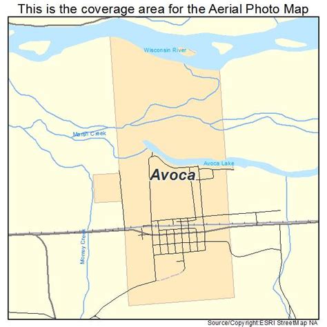 Aerial Photography Map of Avoca, WI Wisconsin