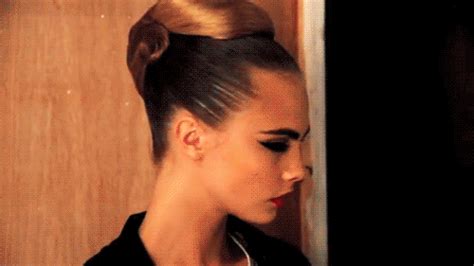 cara delevingne red lipstick gif | WiffleGif