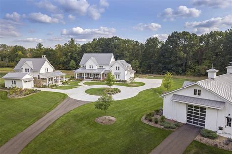 Gorgeous farmhouse estate unites with nature in the Michigan countryside