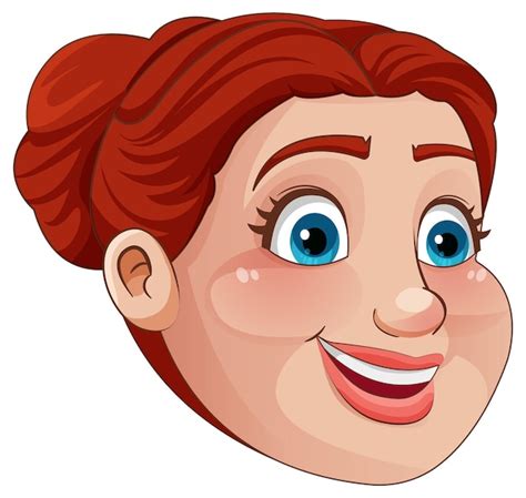 Free Vector | Chubby woman face cartoon character