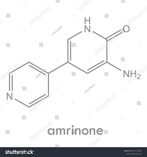 Amrinone Structure Vasodilator Drug Molecule Stock Vector (Royalty Free ...