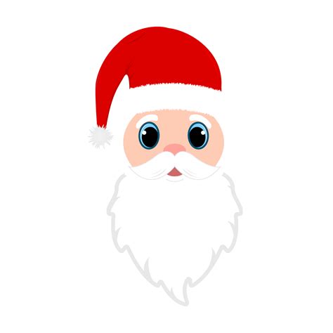 Papa Noel caras elemento png con linda ojos. Papa Noel caras diseño en ...