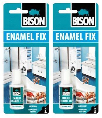 2 x Bison Enamel Fix Repair Kit White Touch Up Paint Fixchip On Bath Sink 20ml | eBay